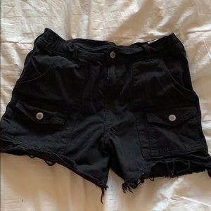 Brandy Melville Black Cargo Shorts
